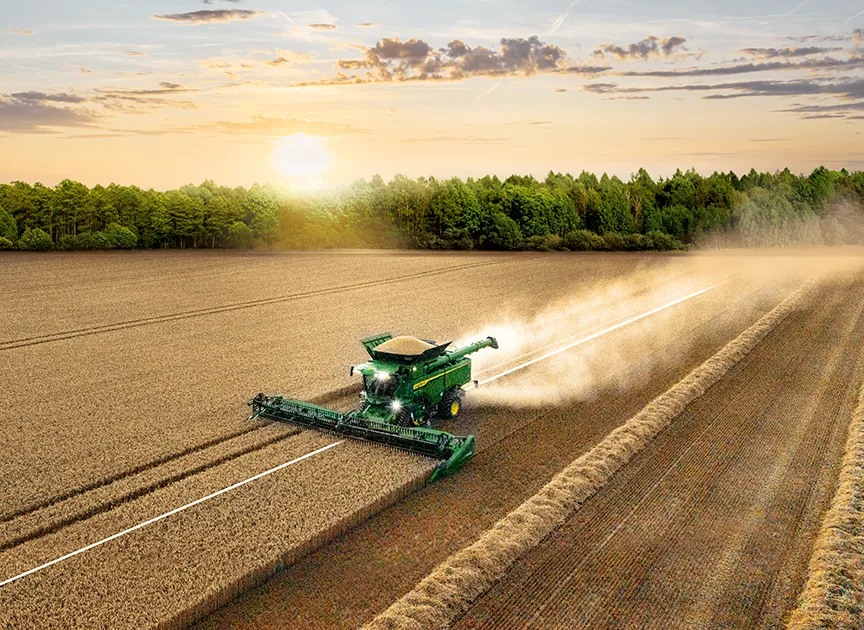 Cosecha con mapas de rendimiento y datos de precisión John Deere