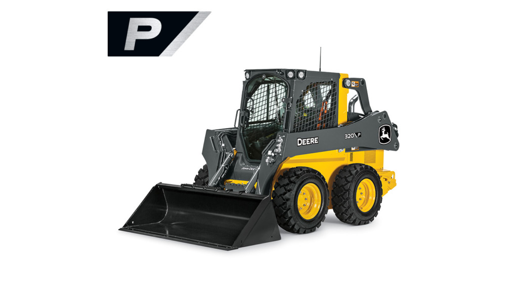 Cargadora compacta 320 P‑Tier sobre fondo blanco